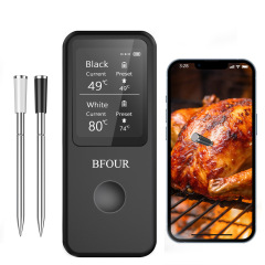 クロスボーダー热い贩売スマート2プローブbluetooth食品バーベキュー温度计防水高精度ワイヤレス肉温度计
