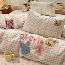 A类母婴级全棉卡通床上四件套儿童床品1.5m1.8被套纯棉宿舍三件套