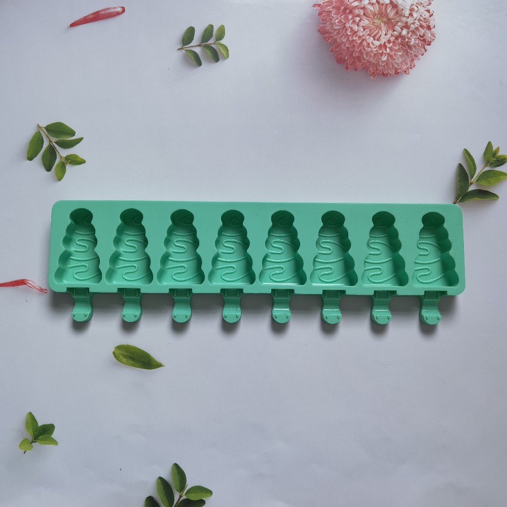 8 árbol de Navidad helado 35 molde de silicona pastel helado pudín molde de postre jabón utensilios