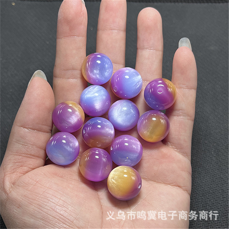 卸売 16 ミリメートル 3 色樹脂キャッツアイビーズストレートホールルースビーズ diy 手作りビーズジュエリーアクセサリー材料|undefined