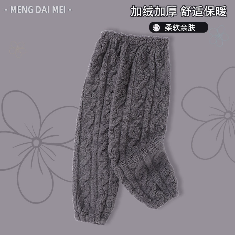 Толстые фланелевые зимние теплые штаны детские пижамы для девочек