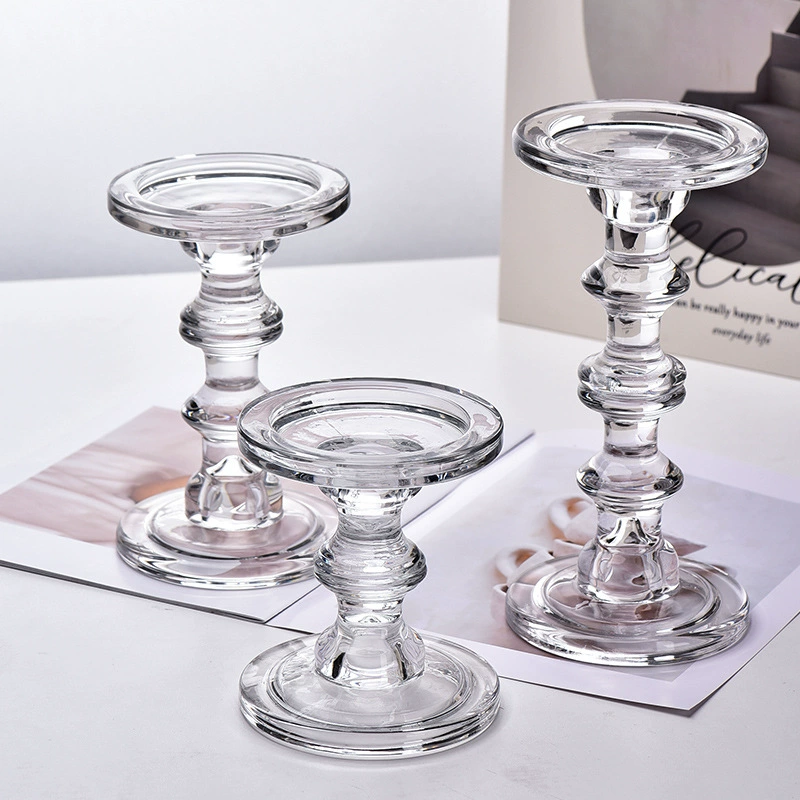 Европейский стеклянный подсвечник римский столб ретро высокие ножки свечи подсвечник стеклянный ремесленный стол реквизит украшения