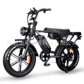 新款复古雪地越野电动自行车双电池ouxi v8欧洲美国海外仓现货