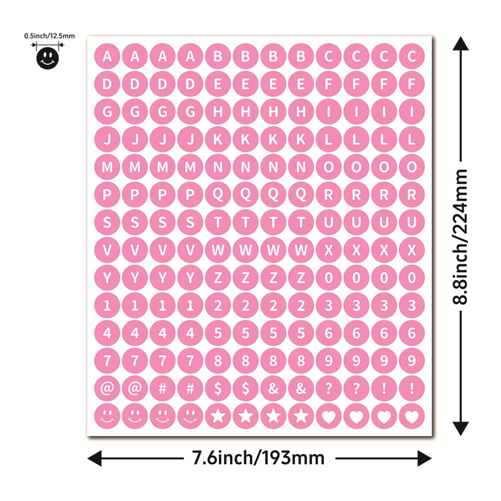 Waterproof sticker, rainbow cards, 0.5 inch, DIY, scheduler