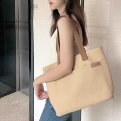 キャンバスバッグ女性ins森系百合ショルダーバッグ大容量本学生授業中の通勤バッグ
