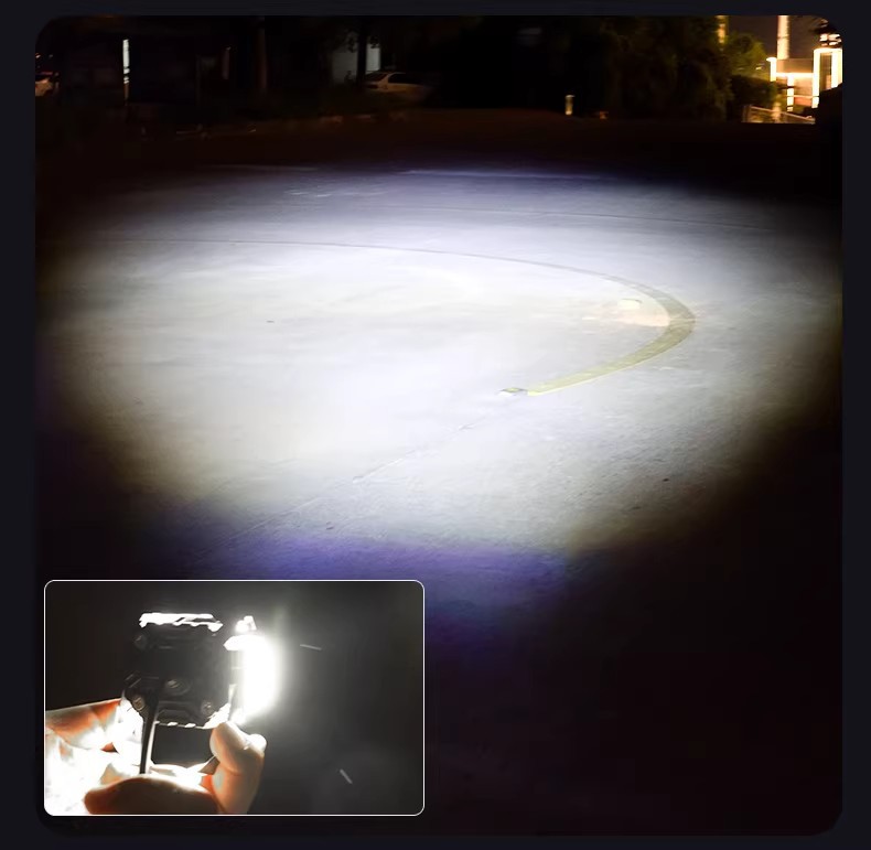 Motorcycle Spotlight High-Brightness Flashing Integrated High-Low Beam External Waterproof Light for Electric Vehicles, Super Bright Modified Light