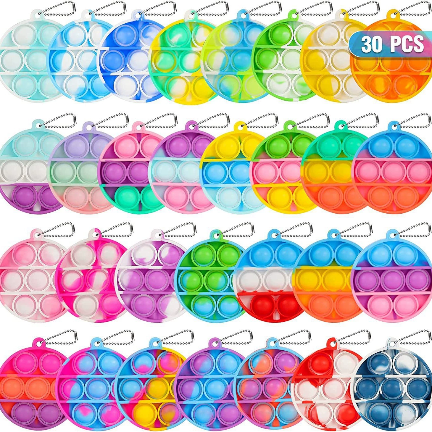 Pop Fidget Toys грызунов пионер круглый брелок мини-рюкзак подвеска палец пузырь игрушка