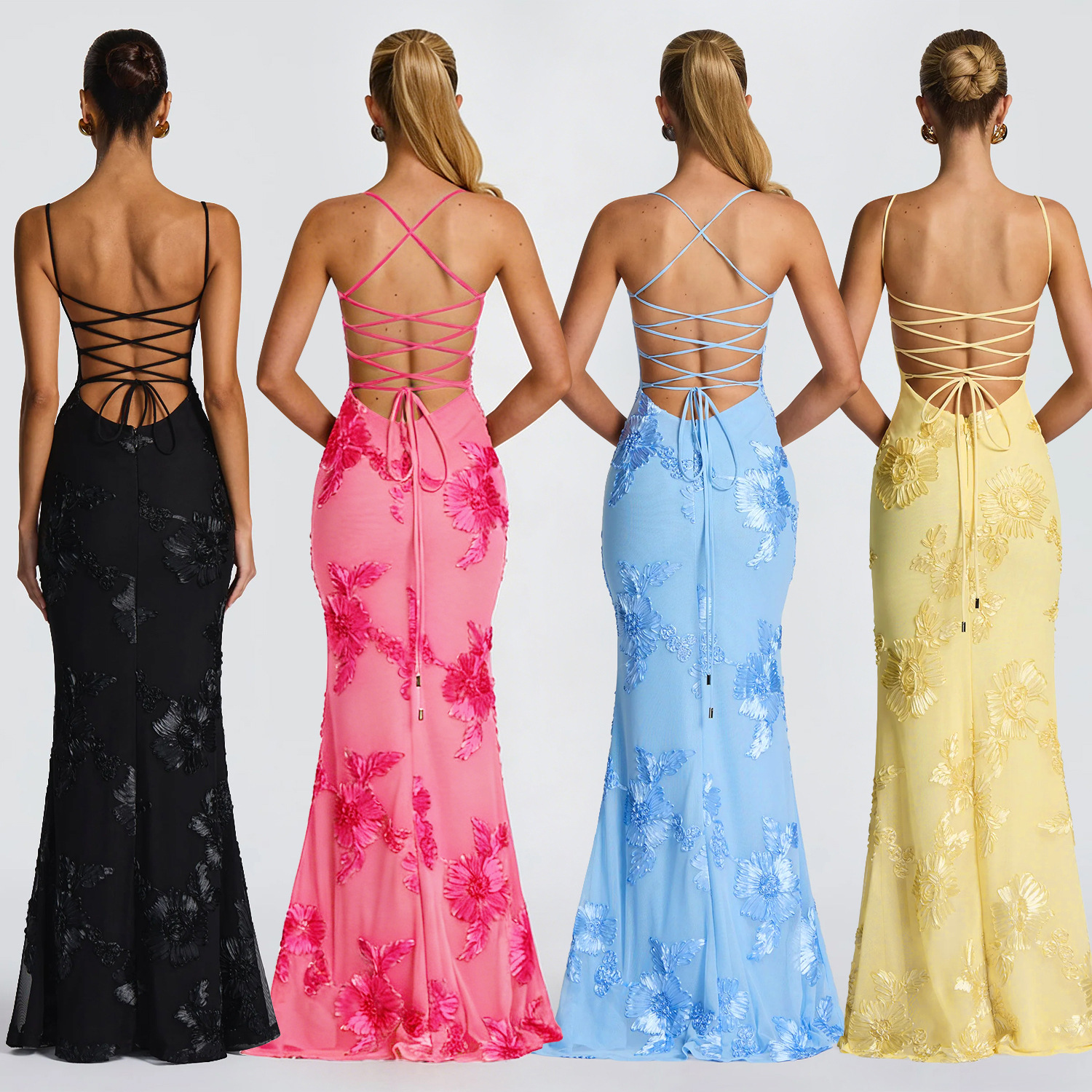C7672 Aliexpress transfronterizo Amazon Europa y América moda moda femenina temperamento sexy Jacquard vestido de fiesta