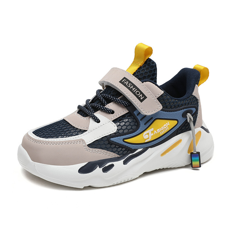 Scarpe sportive per bambini cave traspiranti in pelle a doppia rete autunno 2023 da ragazzo, scarpe da corsa per ragazzi grandi_voghion.com