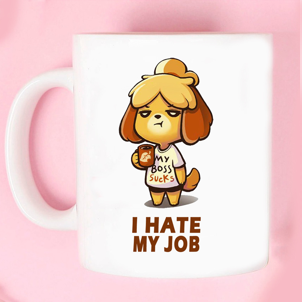 I hate my job 350ml белый керамический кофе кружка подарочная чашка