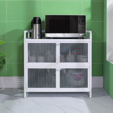 铝合金橱柜纱窗厨房家用碗柜多层钢化玻璃收纳柜储物柜简易橱柜