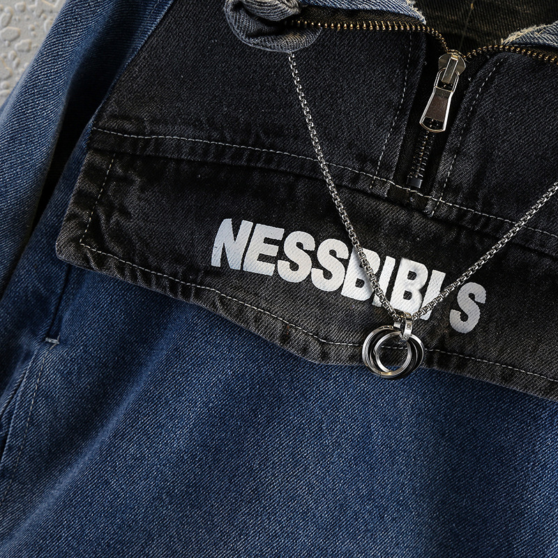 5982 Traje de mezclilla para niños Primavera y otoño 2024 Nuevo estilo de estilo occidental Ropa de calle frita para bebés Traje de dos piezas de otoño para niños