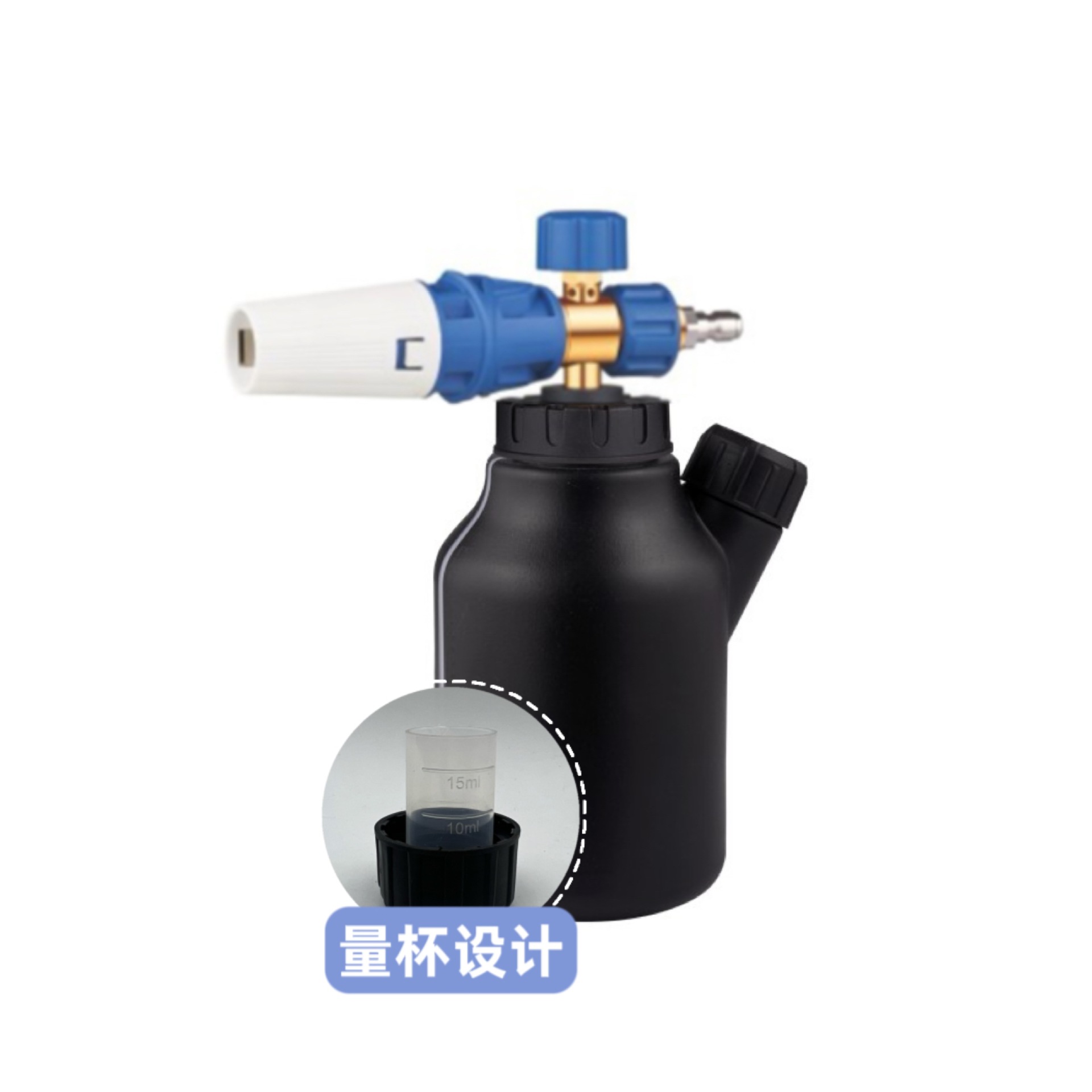 高压清洗机洗车水枪pa壶便携加液pa壶 1L浓密泡沫壶 1/4快插 洗车