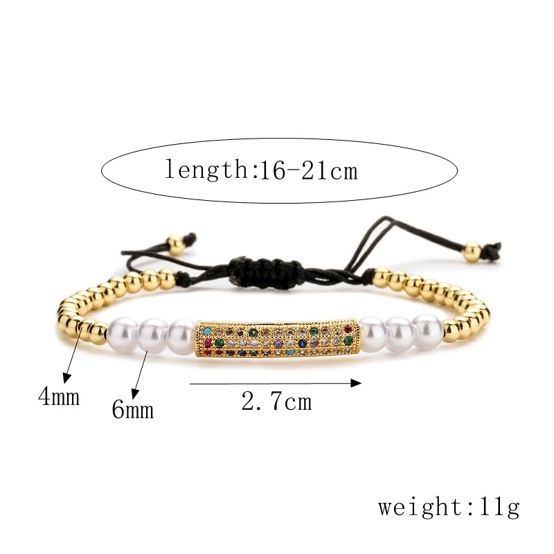 Simple Style Palm Eye Copper Inlay Zircon Bracelets 1 Piece