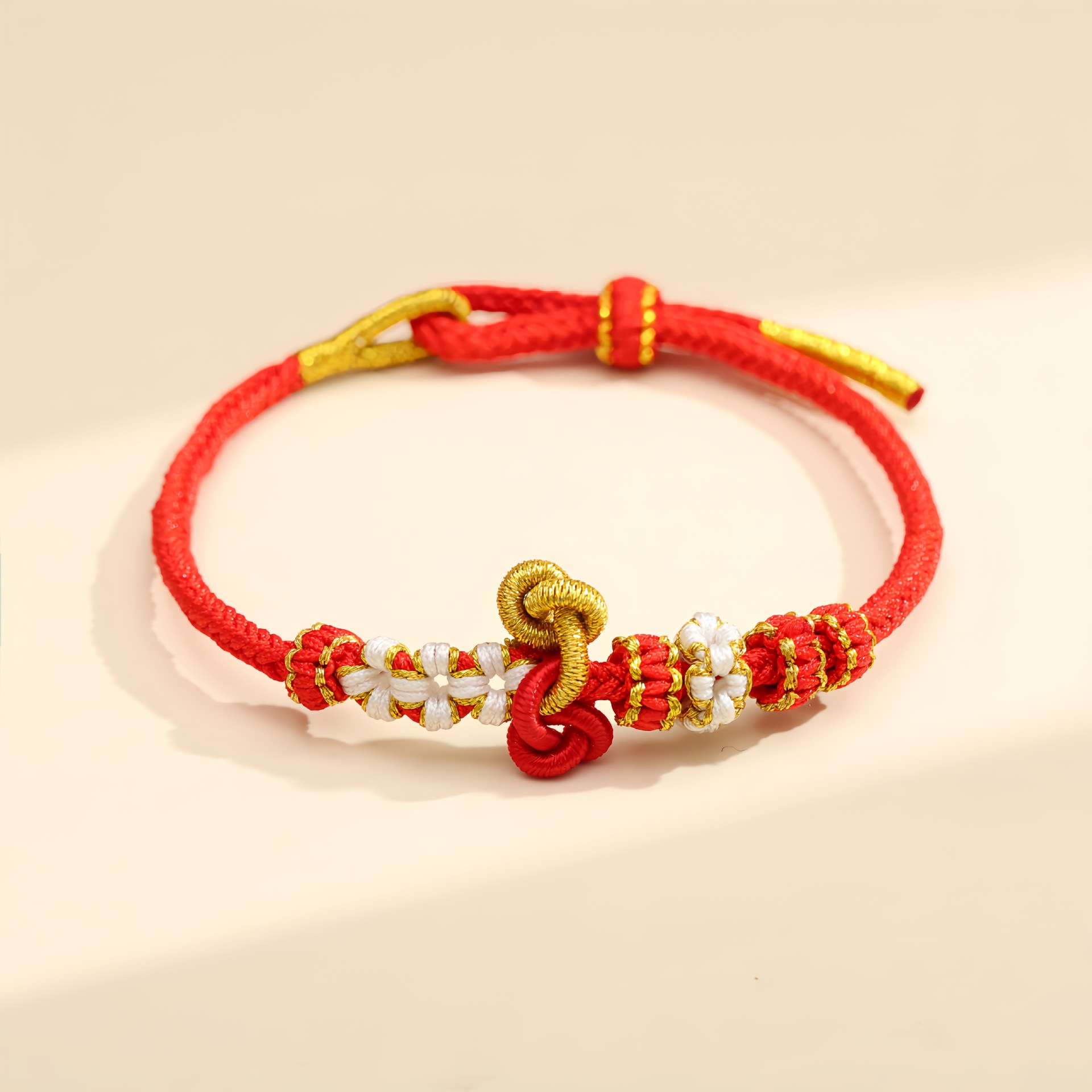 Wenchang knot (three peach blossoms, red)