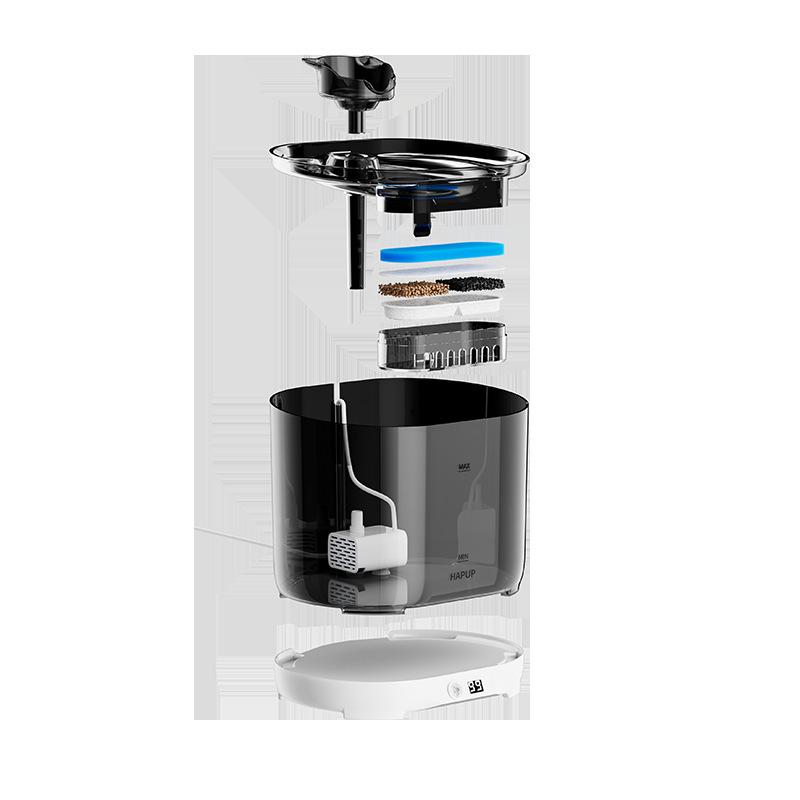Nuevo dispensador de agua inalámbrico para mascotas, agua de circulación automática para gatos sin conexión, tazón de agua de inducción inteligente