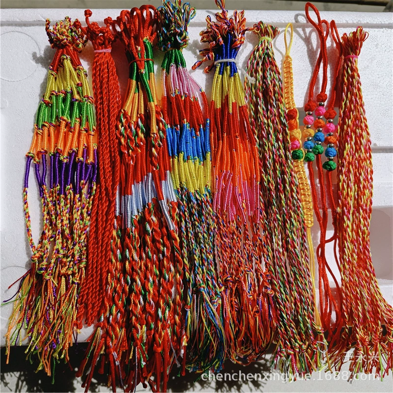 Классический разноцветный браслет из веревки для фестиваля лодок-драконов, браслет и браслет на ногу в китайском стиле из пятицветной нити, подарки для детского сада и компаний