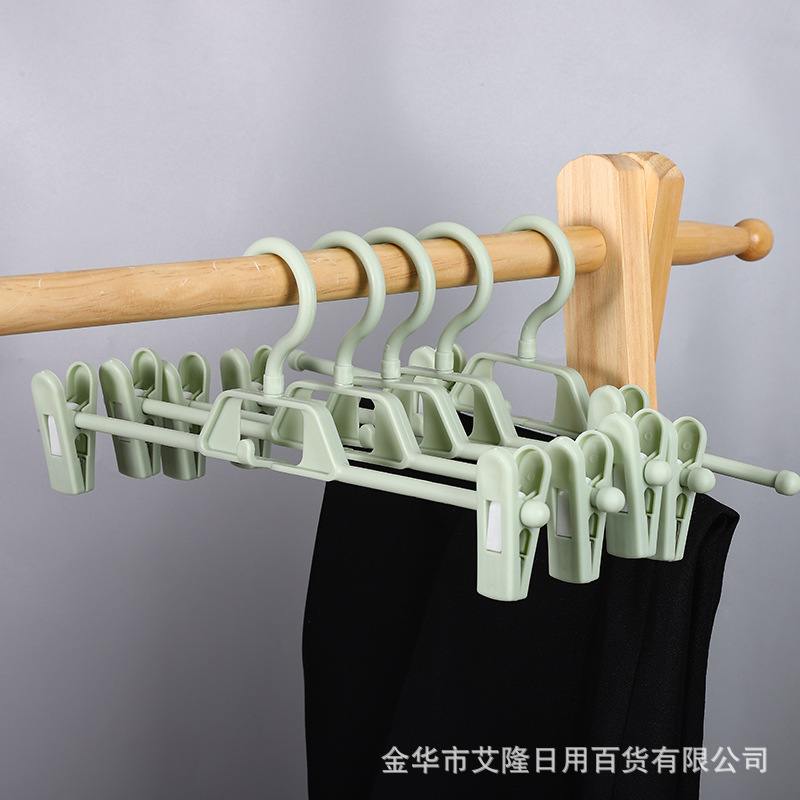 Pantalones de plástico clip plegable pantalones adultos clip pantalones simples clip pantalones de almacenamiento del hogar rack tienda de ropa pantalones rack