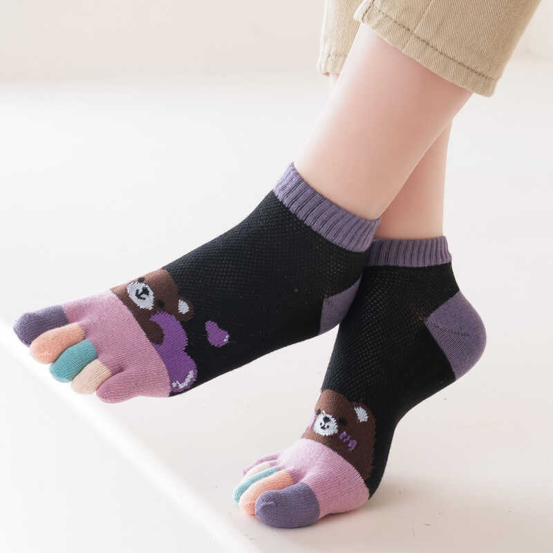 Thin cartoon summer breathable Tabi for toes for students