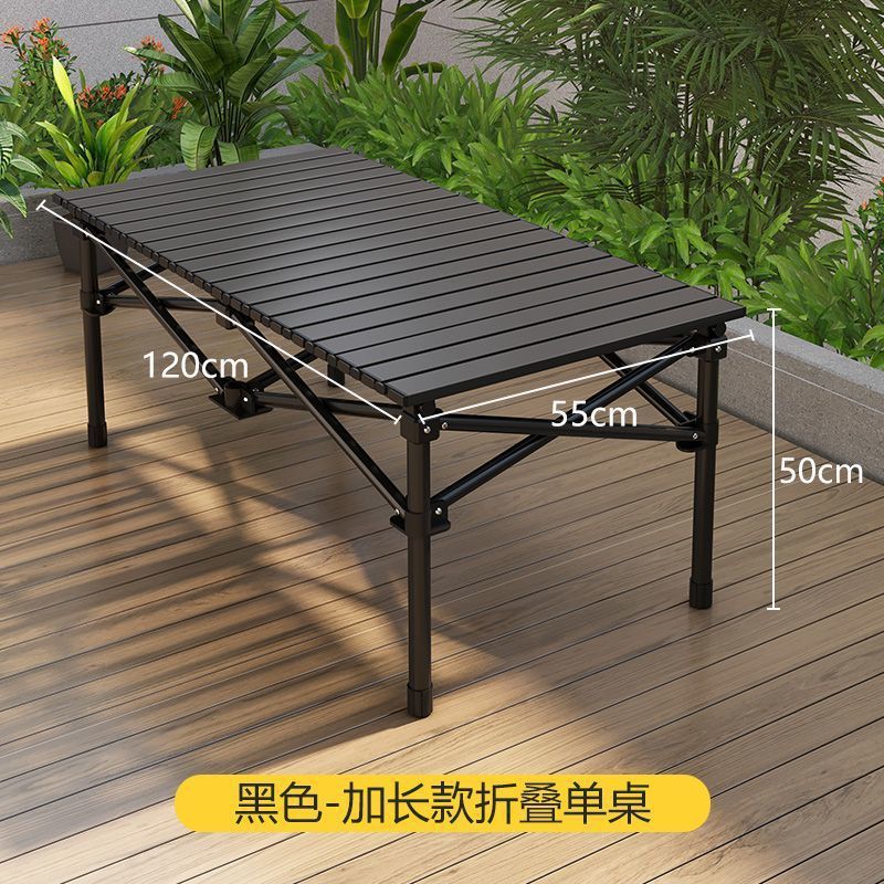 Outdoor Egg Roll Folding Portable Table Set for Outdoor Driving, Barbecue, Camping and Picnic Table Folding Table