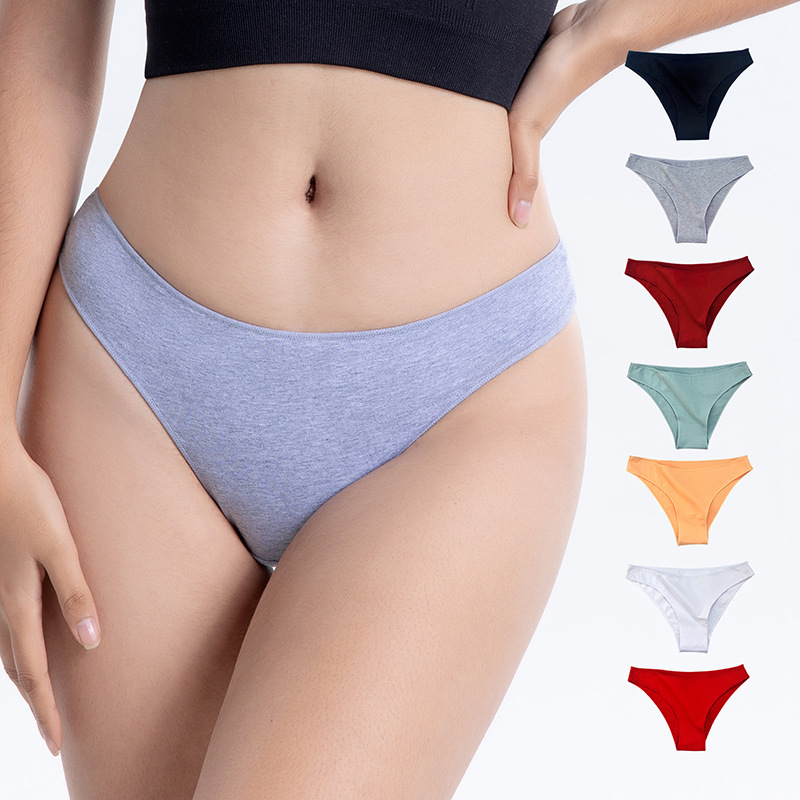 Cross-border women's underwear sexy half hip low waist plus size underwear cotton women's foreign trade woman panties