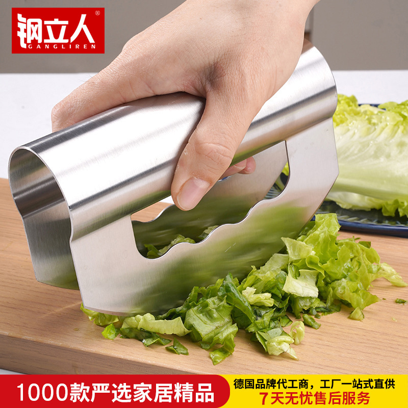 現貨全不鏽鋼蔬菜切 雙頭刀 沙拉少律切菜刀土豆蘿蔔切片廚房工具