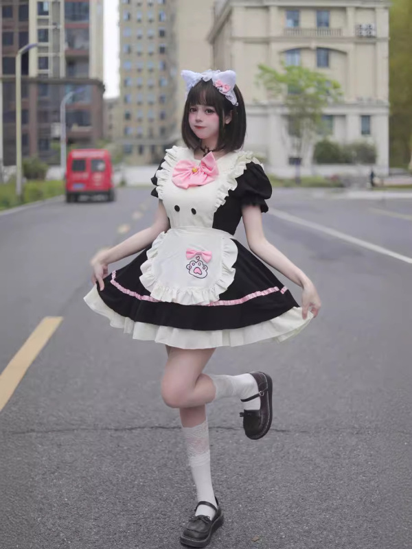新商品クロスボーダー可愛いメイド服コスプレロリータハロウィーン女装衣装|undefined