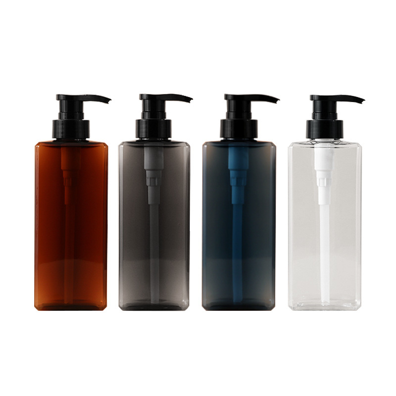 スポット 400ml500ml 角型プレスシャンプーボトル シャワージェル ハンドソープ 洗顔料 ボディローションボトル|undefined