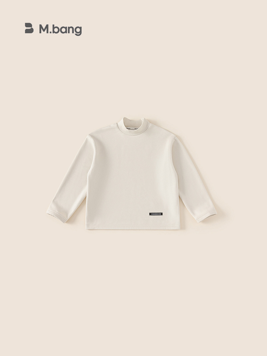 Ropa de invierno para niños, camiseta de fondo de cuello medio alto para niñas, camiseta caliente para niños, camiseta de etiqueta, camiseta interior