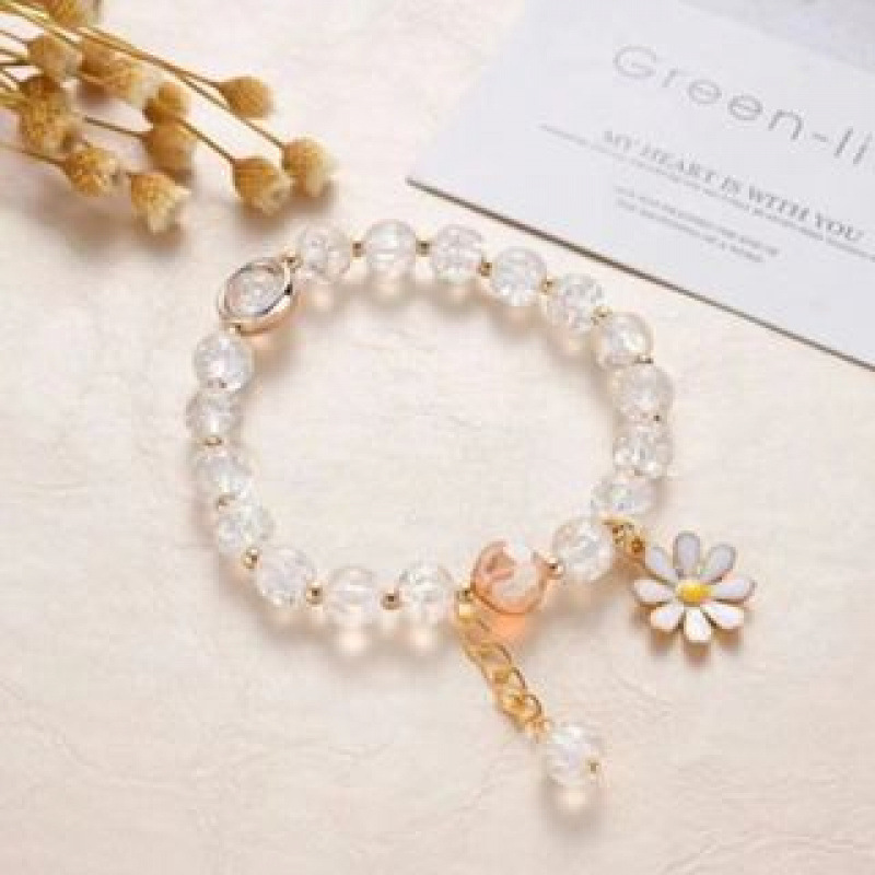 S060-Pulsera Margarita Blanca#SZ–537