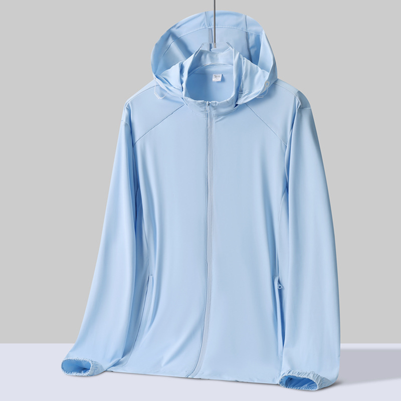 Ropa de protección solar UPF50 + ropa de protección solar de mujer al aire libre para hombres, gorra de borde grande desmontable con hielo, ropa de piel transpirable de verano image 9