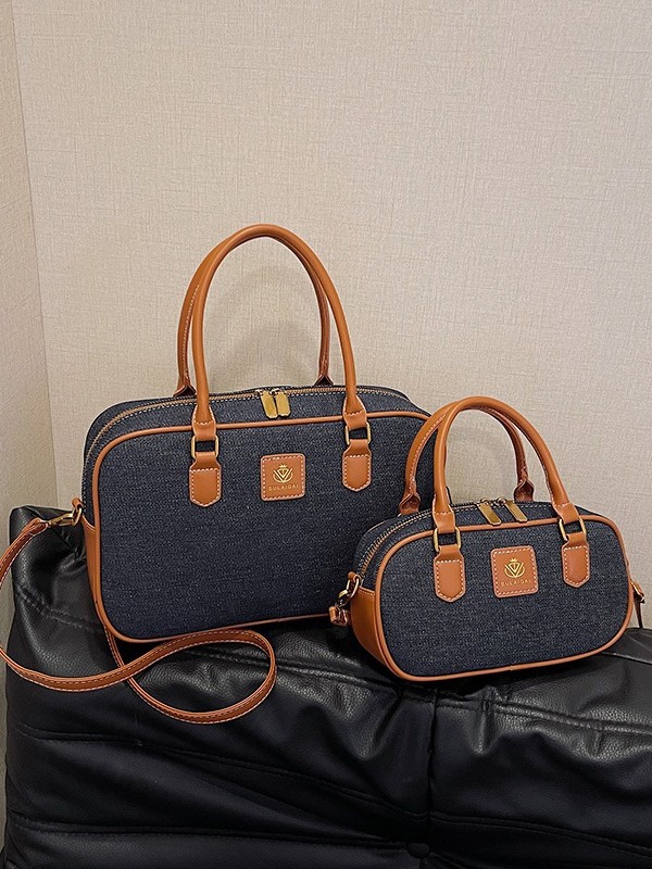 Brady retro jeans bolso de bolos de mano para mujeres 2024 nuevo cross-border color alto sensación mochila