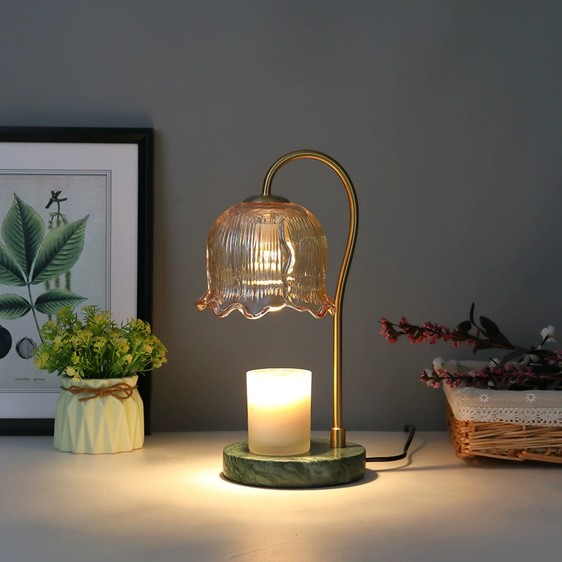 Aromatherapy, marble table lamp, candle, European style