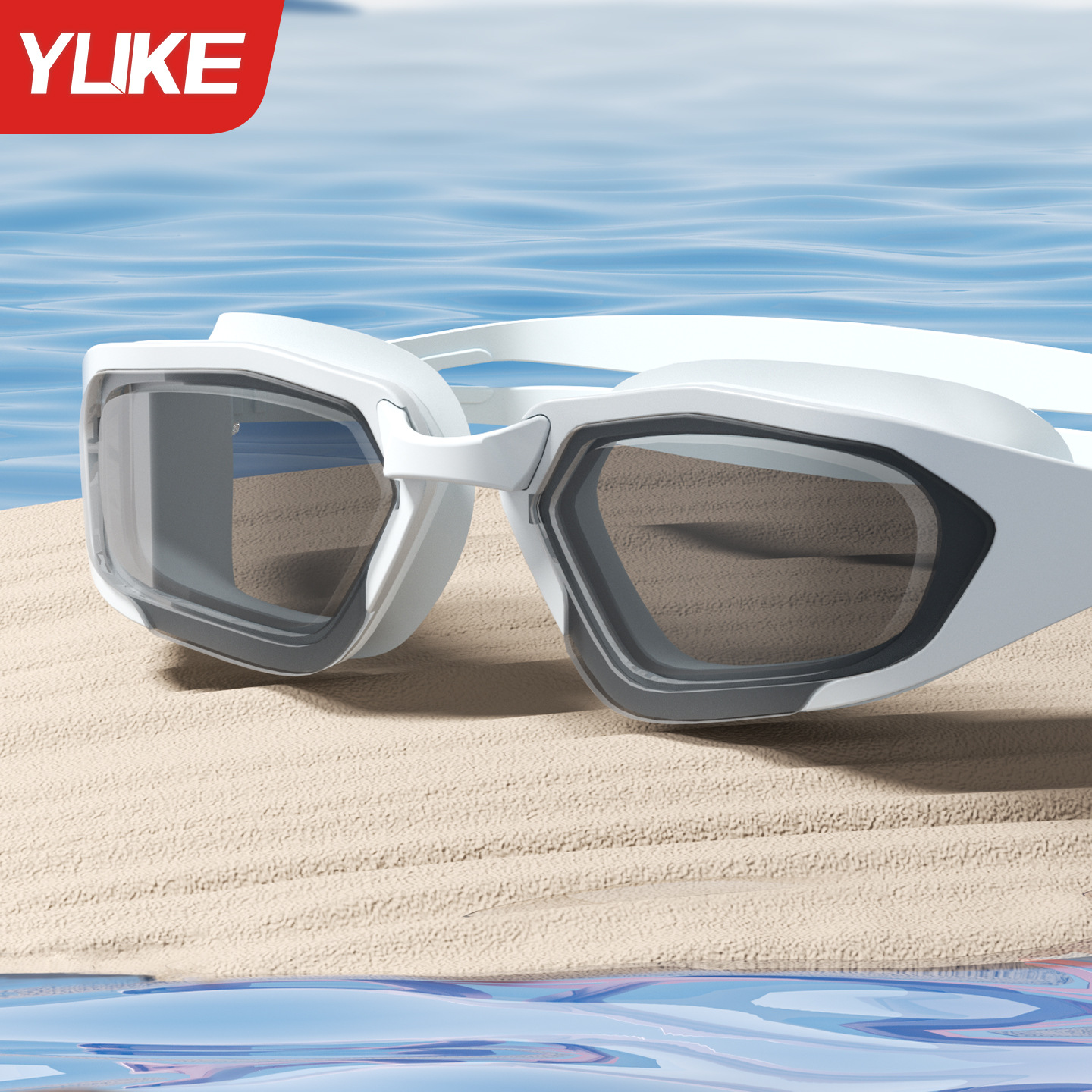 Set de Gafas de Natación de Policarbonato, Impermeable y Antiempañante