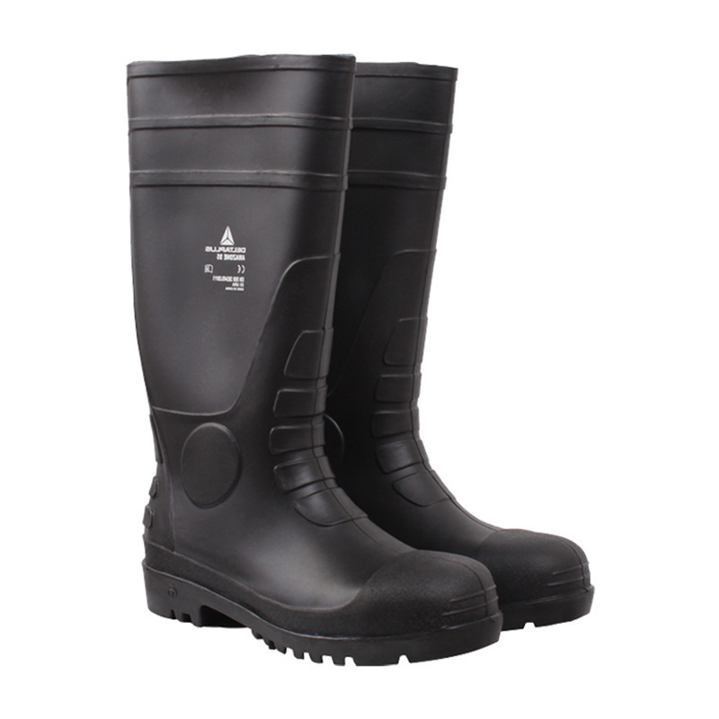 代尔塔301407防酸碱PVC安全靴防砸水鞋耐酸碱防刺雨鞋防滑雨靴