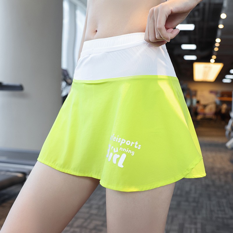 Fuente de fábrica falda de tenis de mujer forrado falso dos piezas de golf pantalones de velocidad secos para correr acondicionamiento físico corto para mujeres