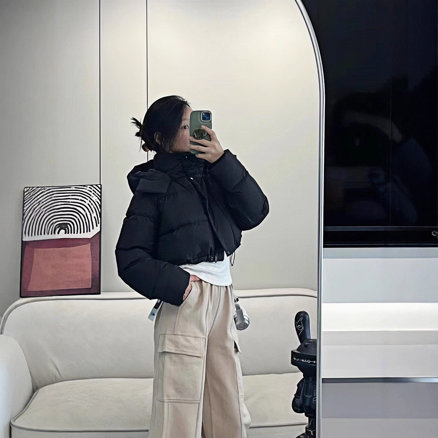 문어머리 지퍼 루루 하이버전 3칸 다운자켓 Wunder Puff Puff 루루 쇼트 여성