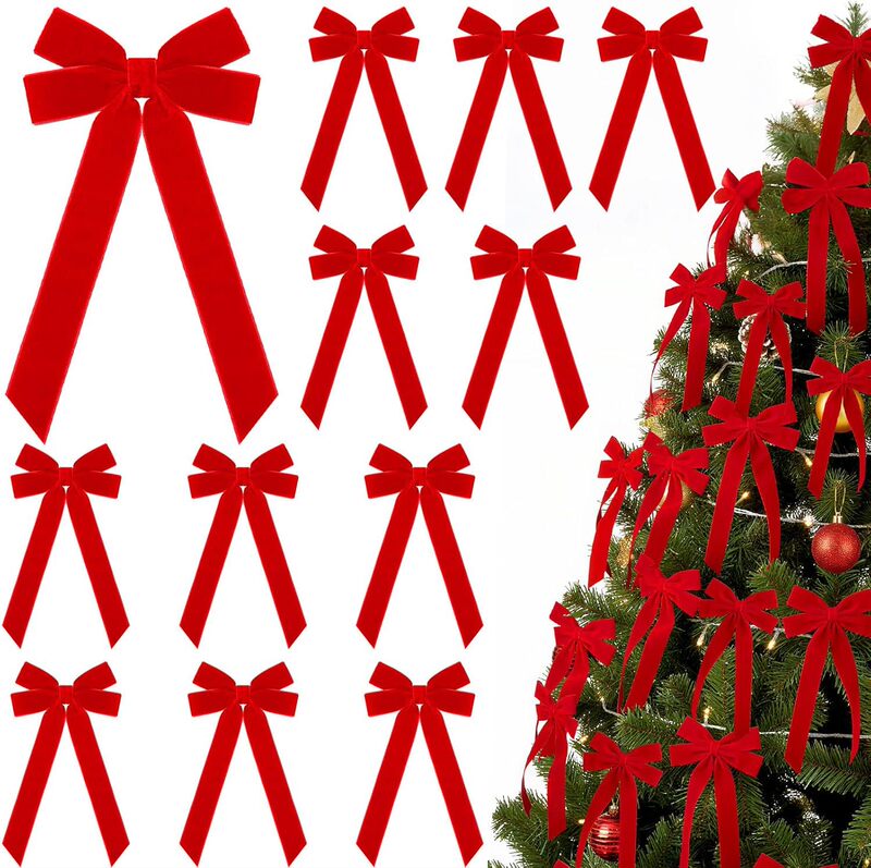 Cross-Border Best-Selling Velvet Bow Ornaments Christmas Wreath Wedding Party Decorations Christmas Tree Door Hangings Cross-Border Best-Selling Velvet Bow Ornaments Christmas Wreath Wedding Party Decorations Christmas Tree Door Hangings