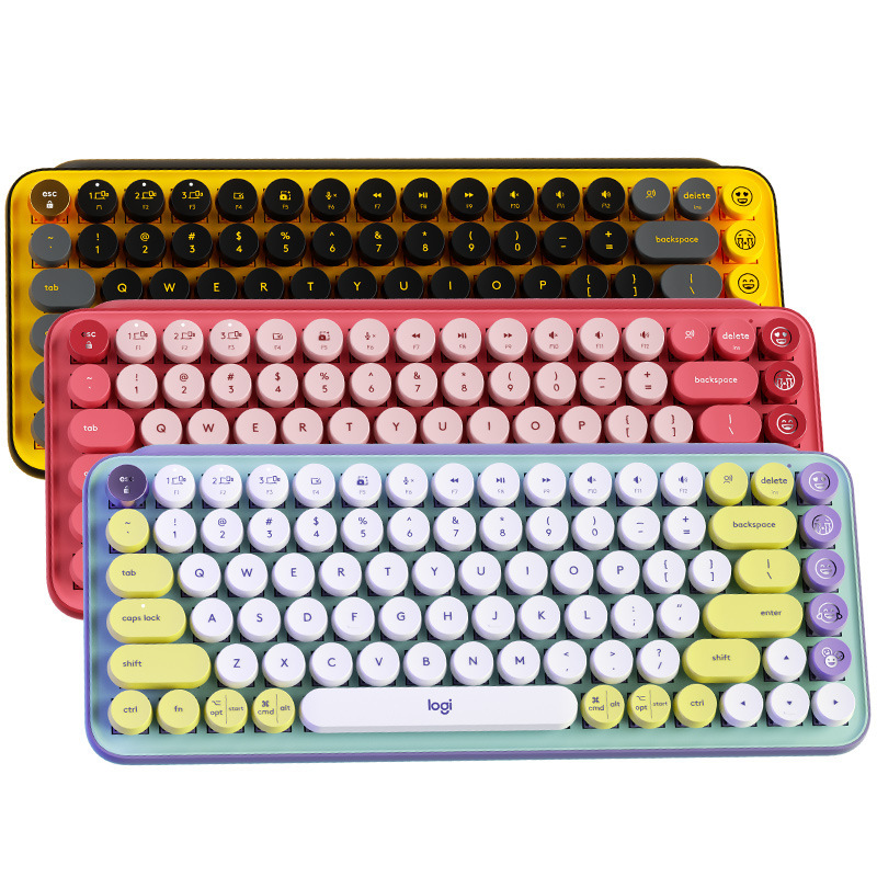 Ro Pop Keys Wireless Mechanical Keyboard Bluetooth Portable Retro Punk Typewriter Small Dot Bubble