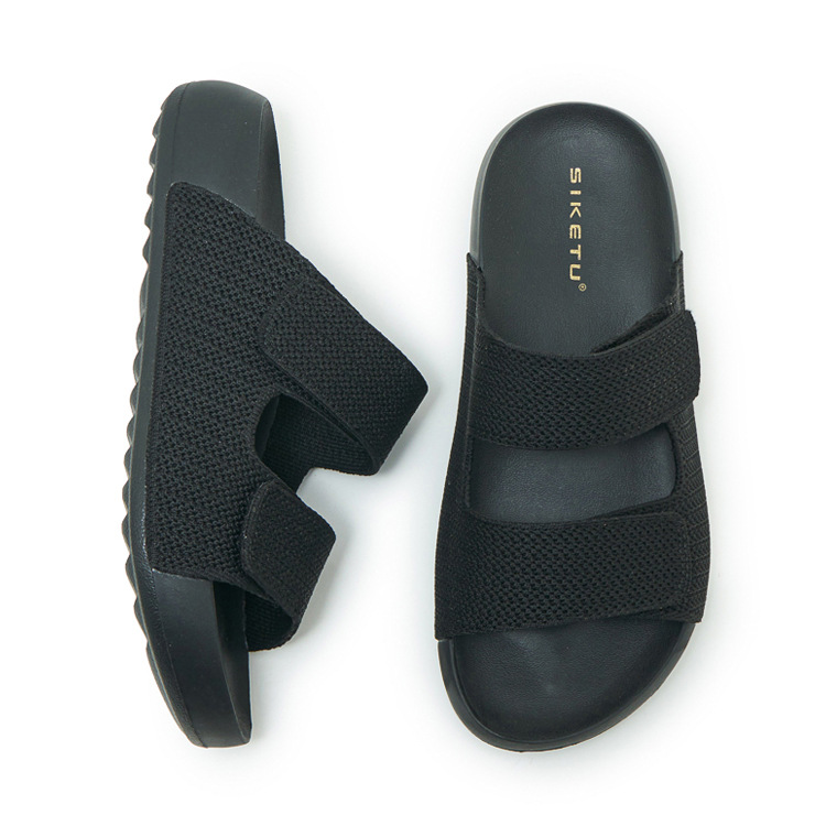 Dép sandal nữ quai chữ V đế dày EVA chống trượt — màu đen, màu hồng, màu kaki, màu mơ chi tiết 41
