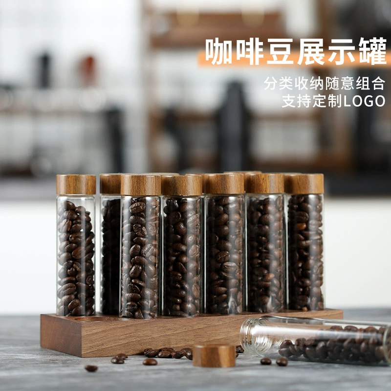 Кофе под-бутылка в зернах пробирка стеклянная витрина Одиночная трубка для хранения кофе инструмент герметичная банка бутылка с ароматом