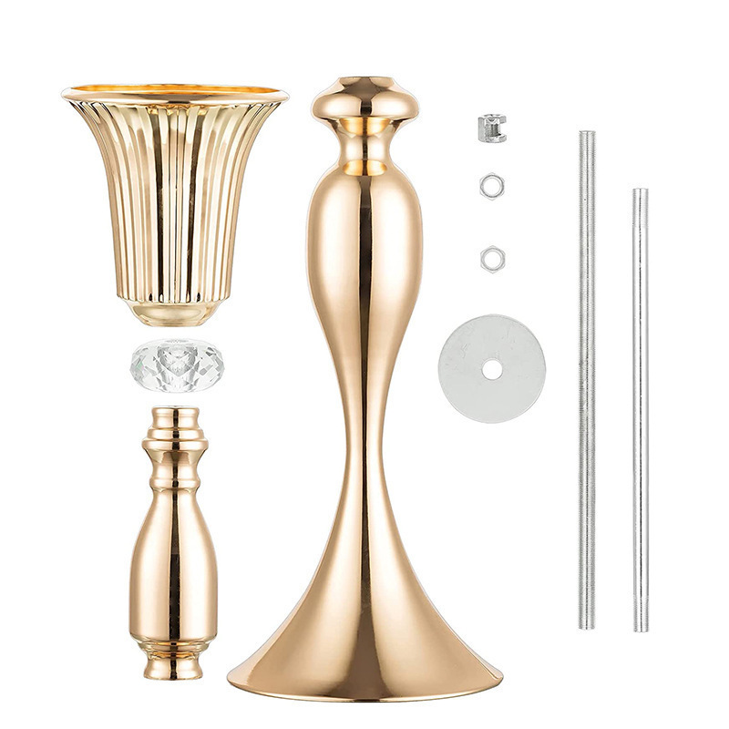 Transfronterizos exclusivos para hierro forjado galvanizado oro sirena candelabro hotel sala de banquetes en el hogar decoración estante de flores mesa