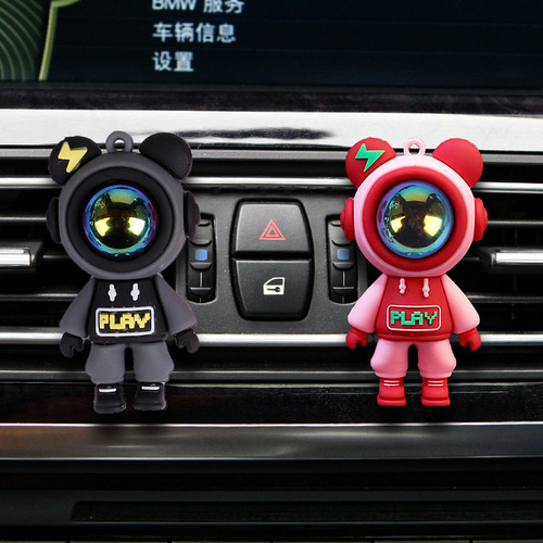 [Cross-border car products] Car air outlet aromatherapy tablets car perfume air conditioning outlet car interior decoration cartoon lightning bear
