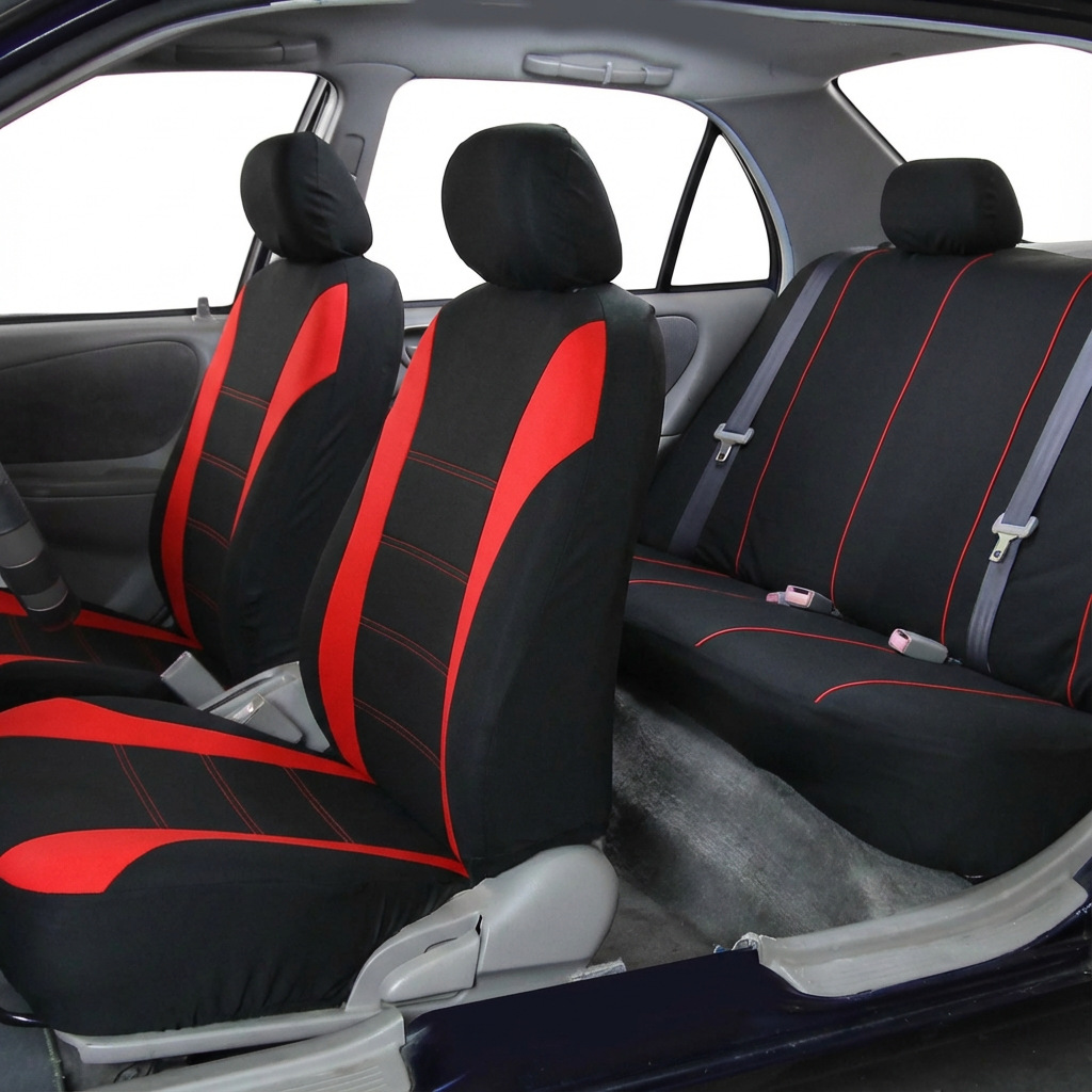 Hot-Selling Foreign Trade Car Seat Covers, Four-Season Universal Car Seat Covers, Seat Cushions, Four-Piece Set, Fabric All-Inclusive Seat Covers Wholesale
