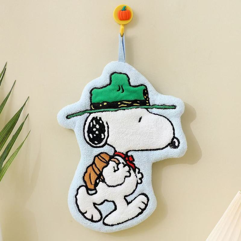 SNOOPY スヌーピー ハンドタオル 吊り下げ かわいい ハンドタオル 女の子 子供用 ハンドタオル バスルーム ハンカチ|undefined