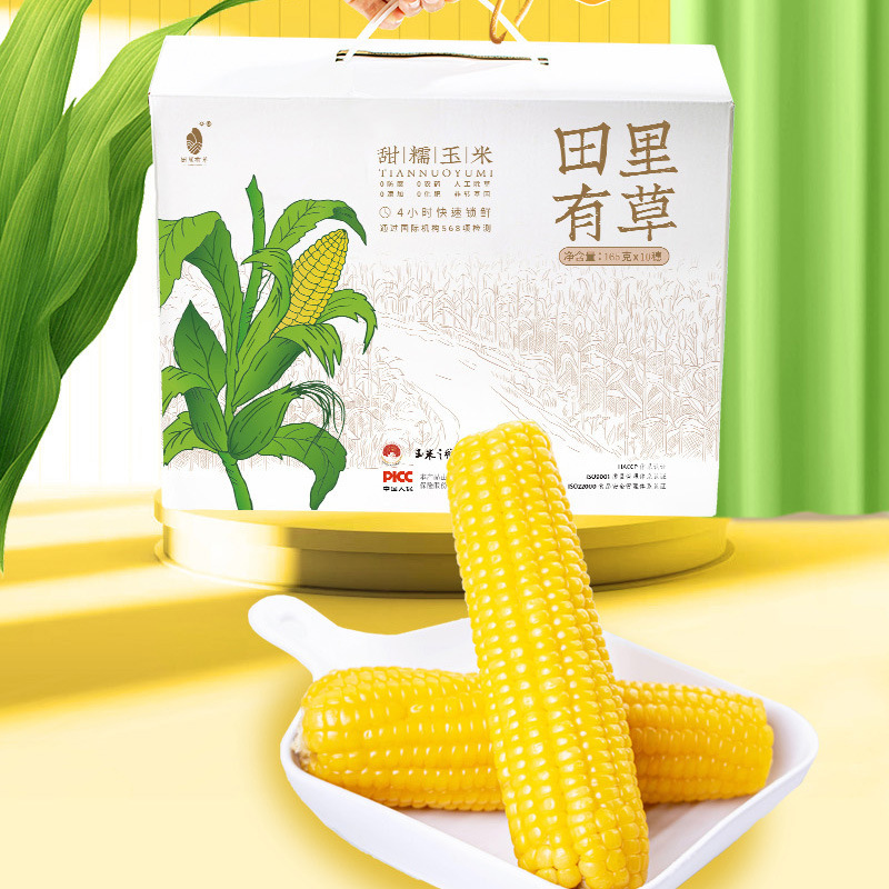 畑には草の甘いモチモチのトウモロコシがあります。|undefined