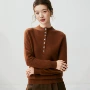 女式半高领百搭简约羊绒衫