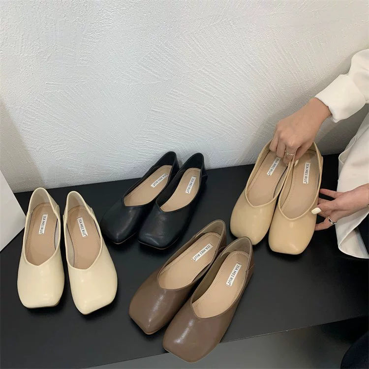 Вечерний ветер нежные однослойные туфли с плоским дном соответствующие маленькой юбкой горох туфли сказочные туфли-лодочки 2024 Весна и лето новые туфли с мелким ртом