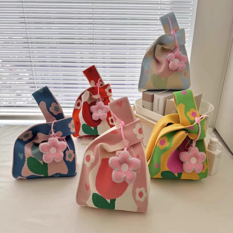 Модная стильная новая вязаная универсальная сумка-тоут для покупок, портативный кошелек для монет, подарочная сумка