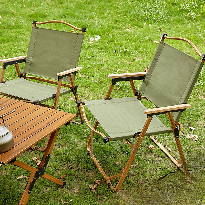 Outdoor Portable Folding Chair Kermit Chair Aluminum Alloy Camping Table Backrest Seat Camp Supplies Beach Chair